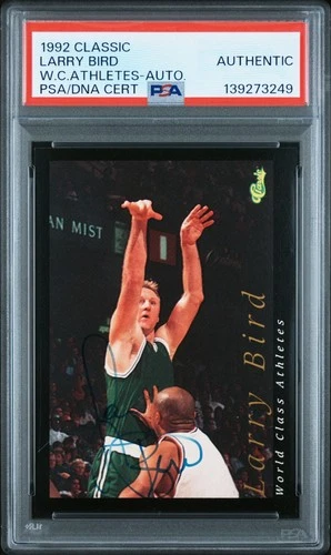 1992 Classic World Class Athletes Larry Bird Autographs PSA/DNA Authenticated!