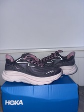 Mujer Hoka One One Clifton 10 Entrenadores para Correr Galaxy/Rosa Seca Uk6 Rosa/Gris