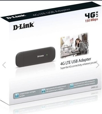 D-Link DWM-222 schwarz 4G LTE USB Stick Adapter 150MBit mobiles Internet Modem 