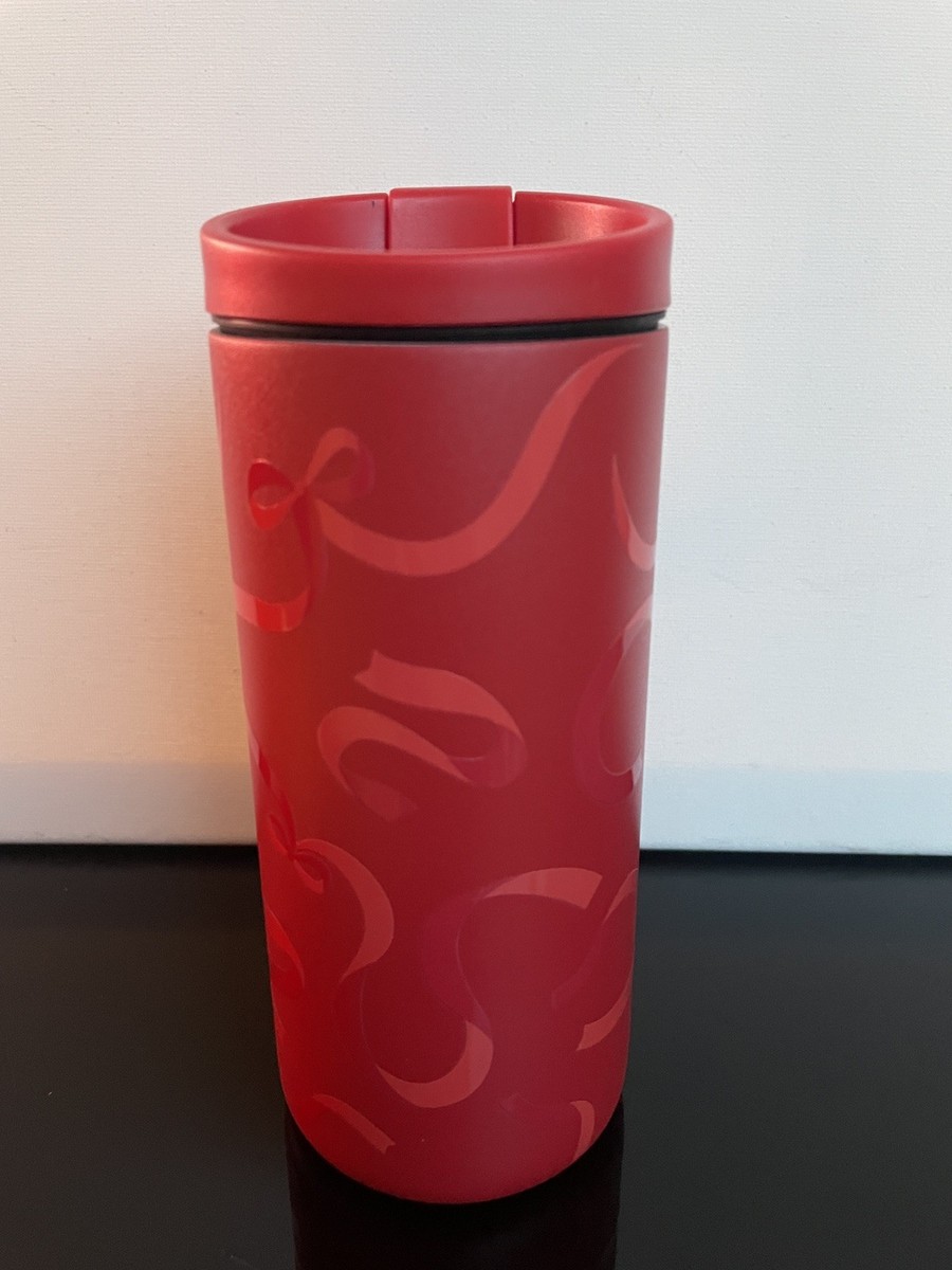 Starbucks Holiday Christmas 2025 Red Ribbon Stainless Steel Small