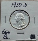 1939 D Washington Quarter - Gem BU -  90% Silver beauty
