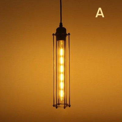 Moderne Vintage Industrial Retro Loft langer Käfig Flur Decken Pendelleuchte