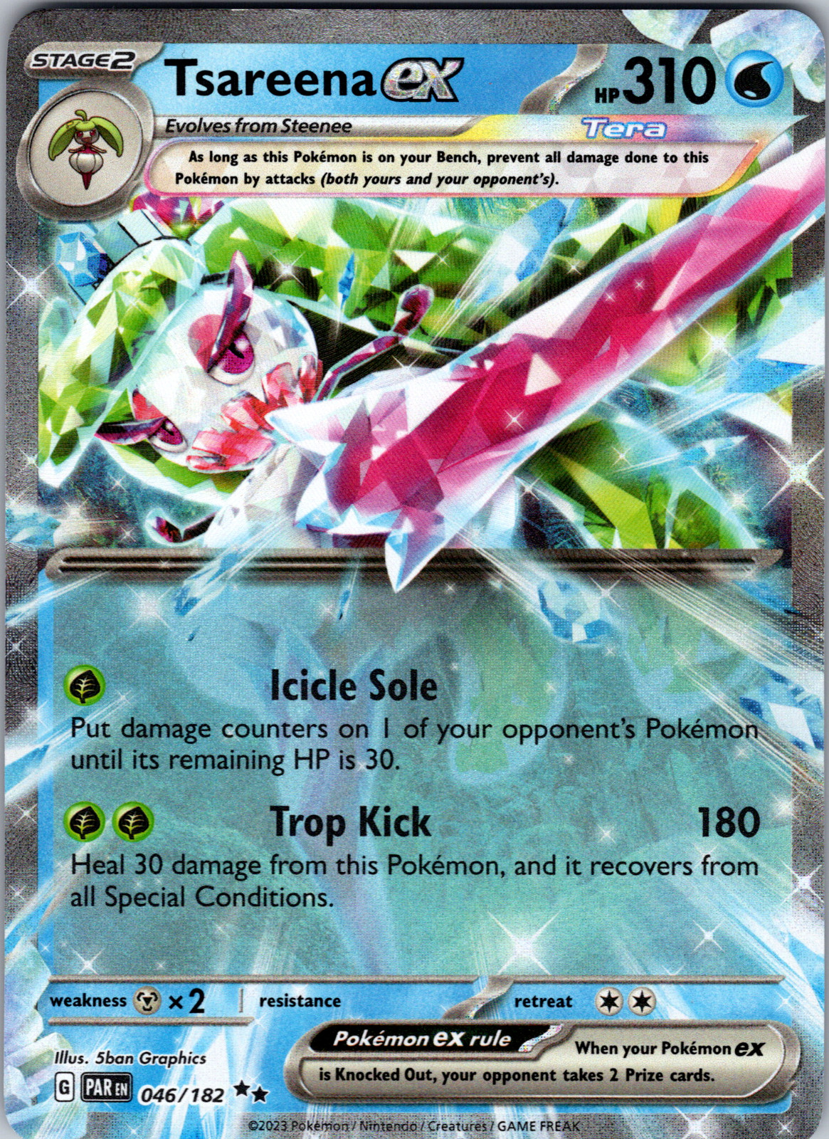 Tsareena ex 046/182 SV04: Paradox Rift Double Rare - NM