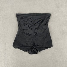 Black High Waisted Tummy Control Shapewear Shorts Lace Trim 3XL