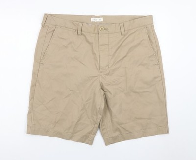 Trenery Herren Chino Shorts Beige 38 Baumwolle Regular Fit