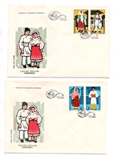FDC Romania, Romania, 1987, folk costumes, Mi 4398-4405 complete set