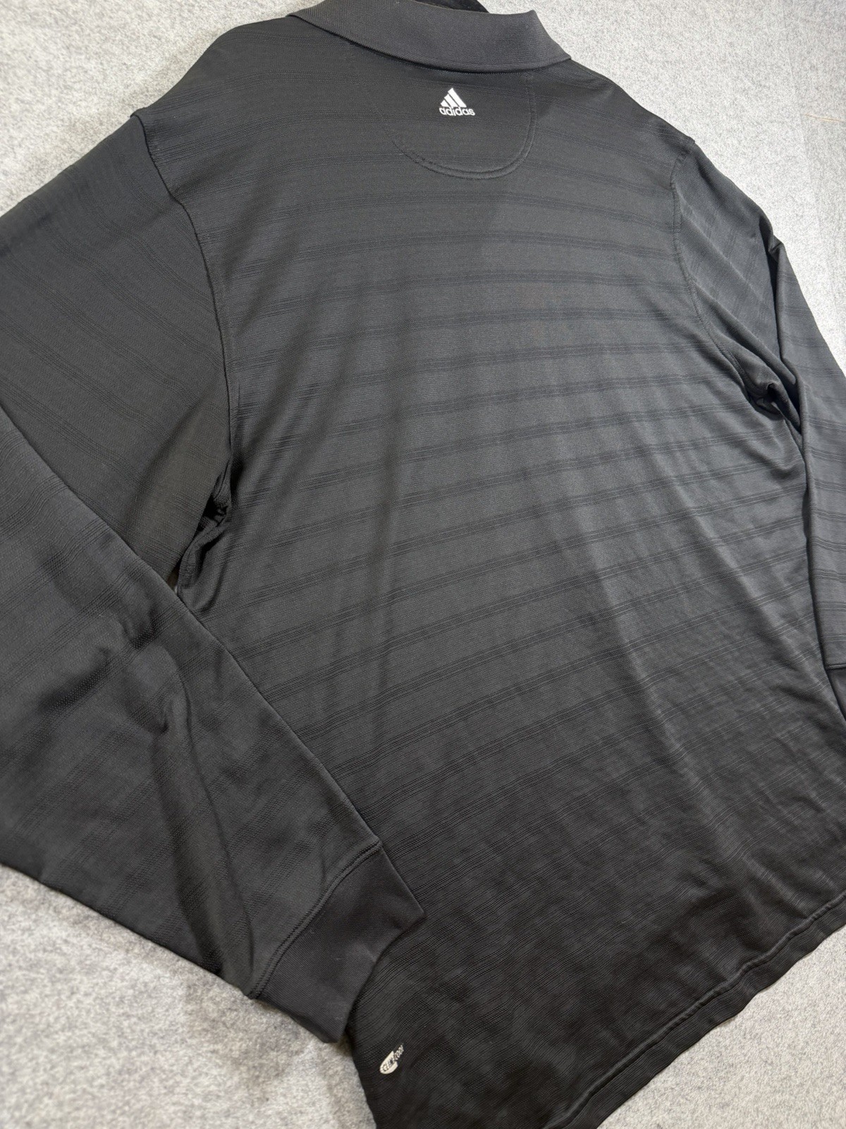 Adidas ClimaCool Polo Shirt Men XL Black Long Sleeve Stretch Golf Wicking VTG 07 thumbnail 4