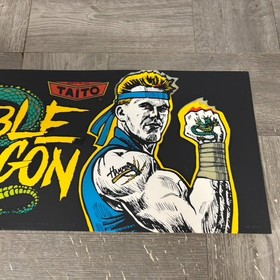 DOUBLE DRAGON Arcade Marquee OEM NOT A REPRODUCTION Original Used 1980s Game