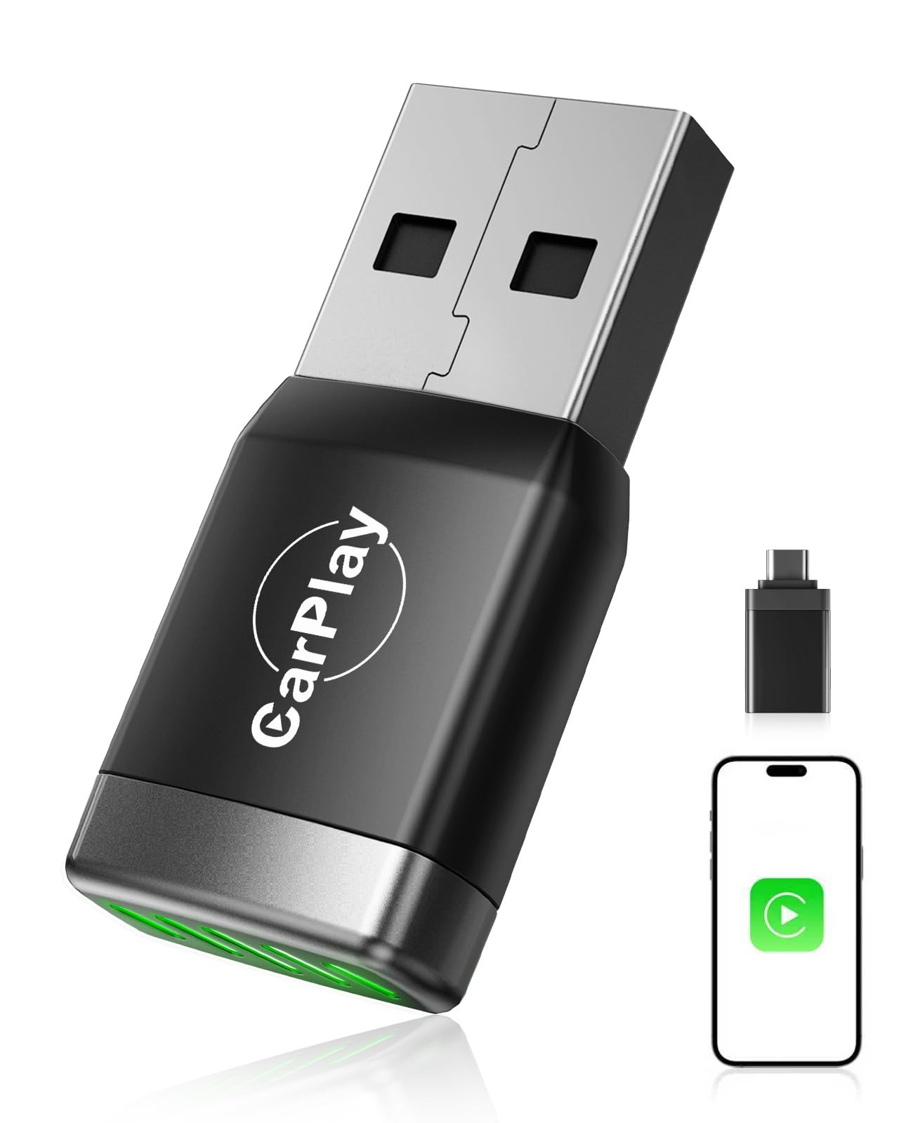 Mini Wireless CarPlay Adapter 2026 - Connessione Bluetooth 5.3