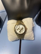 Fossil Blue Men  s Watch BQ-9131 Gold Tone Stainless Steel New Battery