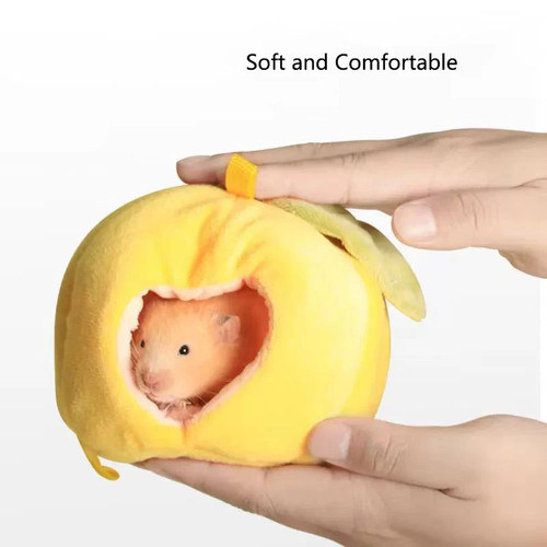 Hamster chaud hiver nid coton hamac lit petit animal cachette cage jouet - Photo 6/8