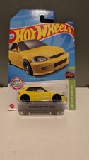 Hot Wheels HW Hatchbacks 1:64 1999 Honda Civic Type R EK9 Diecast - Yellow
