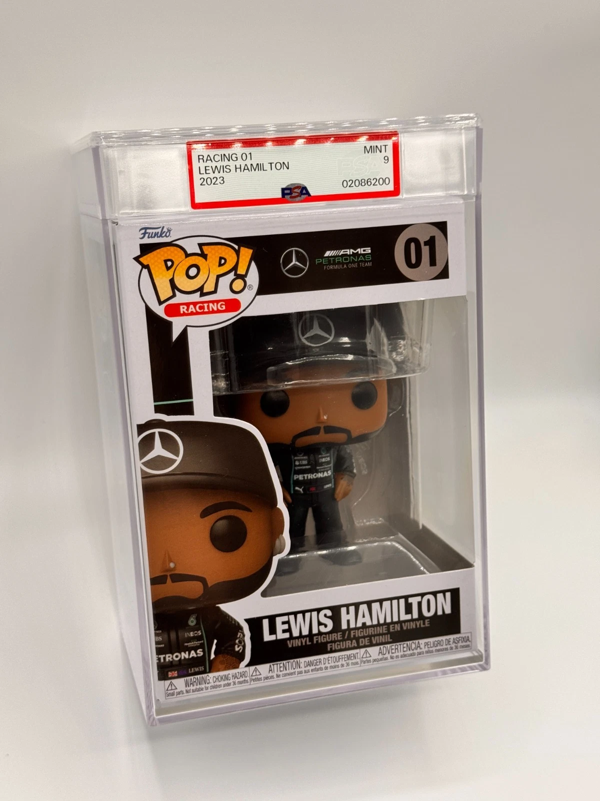 Funko POP! 20223 Lewis Hamilton F1 Racing #01 PSA 9 Graded MINT