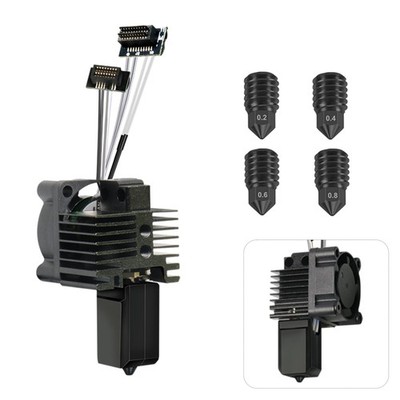 Hotend Kit 0.4MM with Extra Nozzle Tips 0.2-0.8mm for P1S P1P 3D Printer