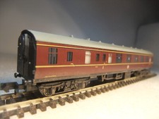 N gauge Farish - BR Mk1 BCK Brake Comp Corr Coach - Maroon M21199 Weathered VGC
