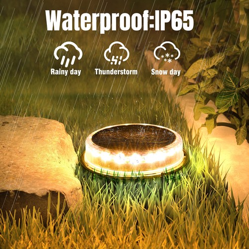 1~4 PACK Solar In Ground Lights Outdoor Buried Lamp Disk LED Lawn Pathway Garden - Picture 38 of 47