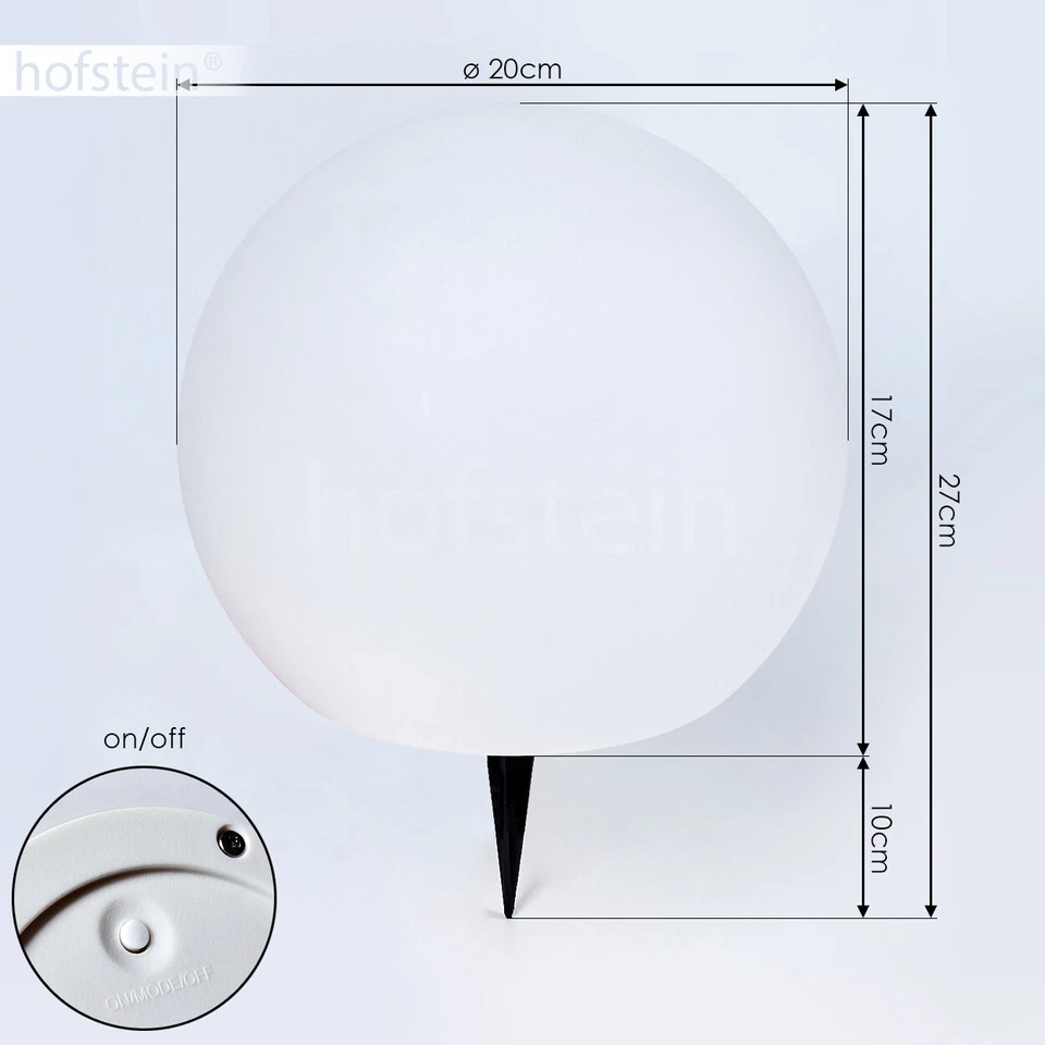 Lampe solaire LED extérieure boule dimmable jardin terrasses balcon luminaires RGB moderne - Photo 4/4