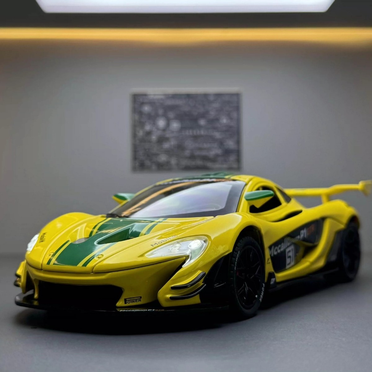 McLaren P1-GTR alloy model sports car yellow 1:22 | eBay