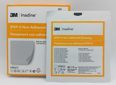 3M Inadine 9.5cm x 9.5cm - Box of 10 Antimicrobial Wound Dressings