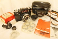 Zeiss Ikon Contaflex Super BC Automatic  BLACK PAINT outfit. rare . from USA