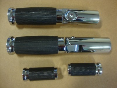 BIG DOG MOTORCYCLES CHROME RIDER FOOT PEG SET w/ TOE PEGS *2011 K-9 250 TIRE 