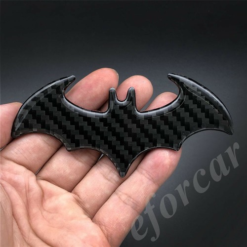 2x Big Carbon Fiber Batman Dark Knight Mask Car Trunk Emblem Badge