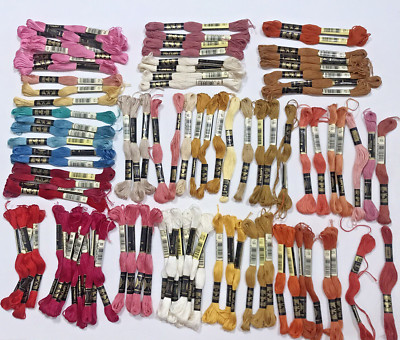 Embroidery Floss DMC & Anchor 101 Skeins Most New Some Used Variety of Colors