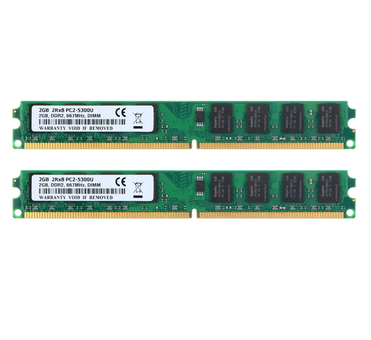 New 4GB 2X 2GB 2RX8 PC2-5300 DDR2 667MHZ 240PIN Desktop DIMM