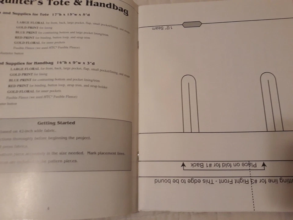 Folleto "Thimbleberries Quilters Bolsos Para Coser" Extraíble Patrón Tamaño Completo SIN CORTAR Foto 3 de 3