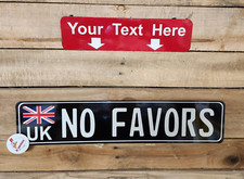 United Kingdom Euro Tag Bmw European License Plate Any Text - Black White