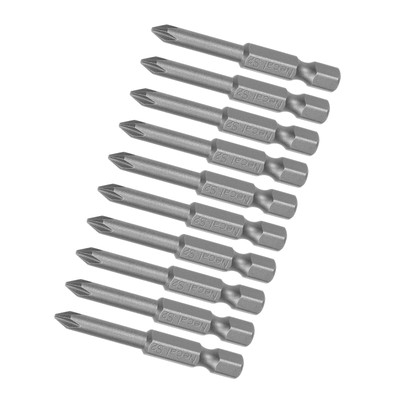 10pcs Phillips Screwdriver Bit 2'' x H1/4 x 4.5mm x PH1 Magnetic Power