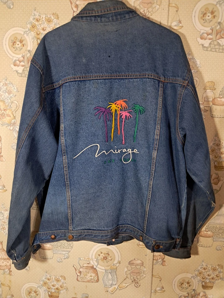Chaqueta Denim Vintage SunVally Peso Pesado GRANDE Las Vegas Mirage Gráfico Trasero  Foto 2 de 4