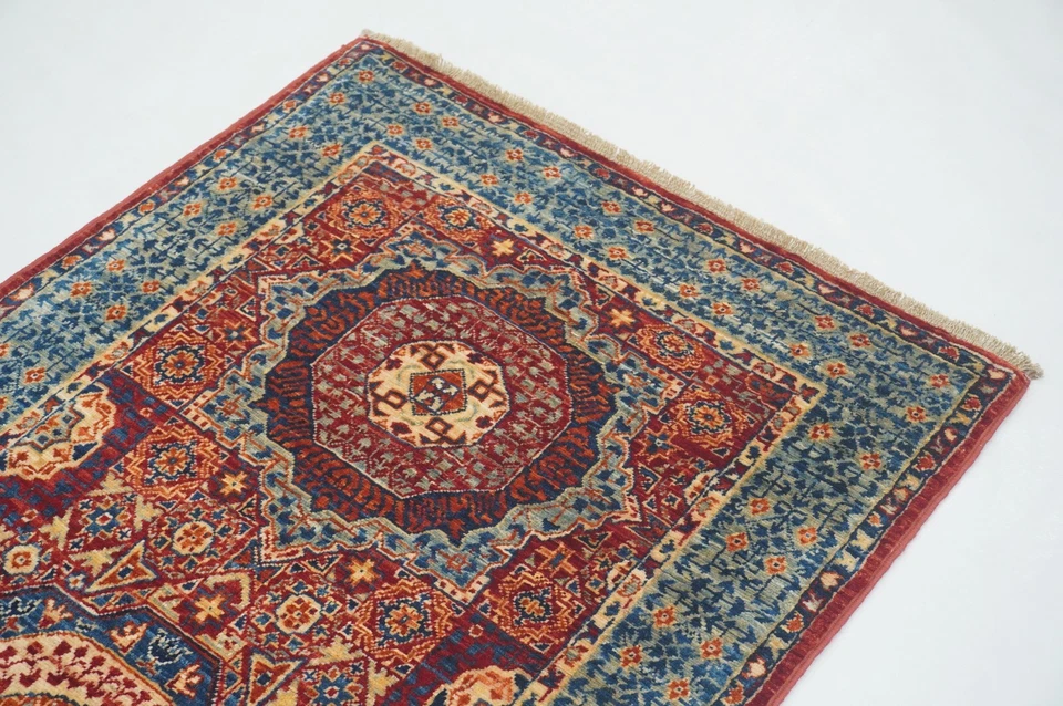 3 x 9 ft Red Turkish Mamluk Fine quality Hand knotted Medallion Runner Rug - Image 4 of 4