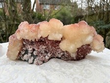 Red Apophyllite Large Crystal With Stillbite Rare 6389g