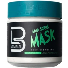 BARBER SALON BEAUTY L3VEL3 LEVEL 3 FACIAL CLAY DEAD SKIN MUD DEEP CLEANSING MASK