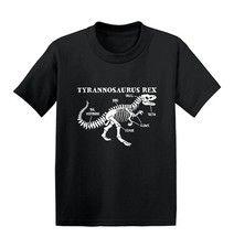 T Rex Anatomy - Dinosaur Bones Fossils Skull Teeth Kids T-shirt