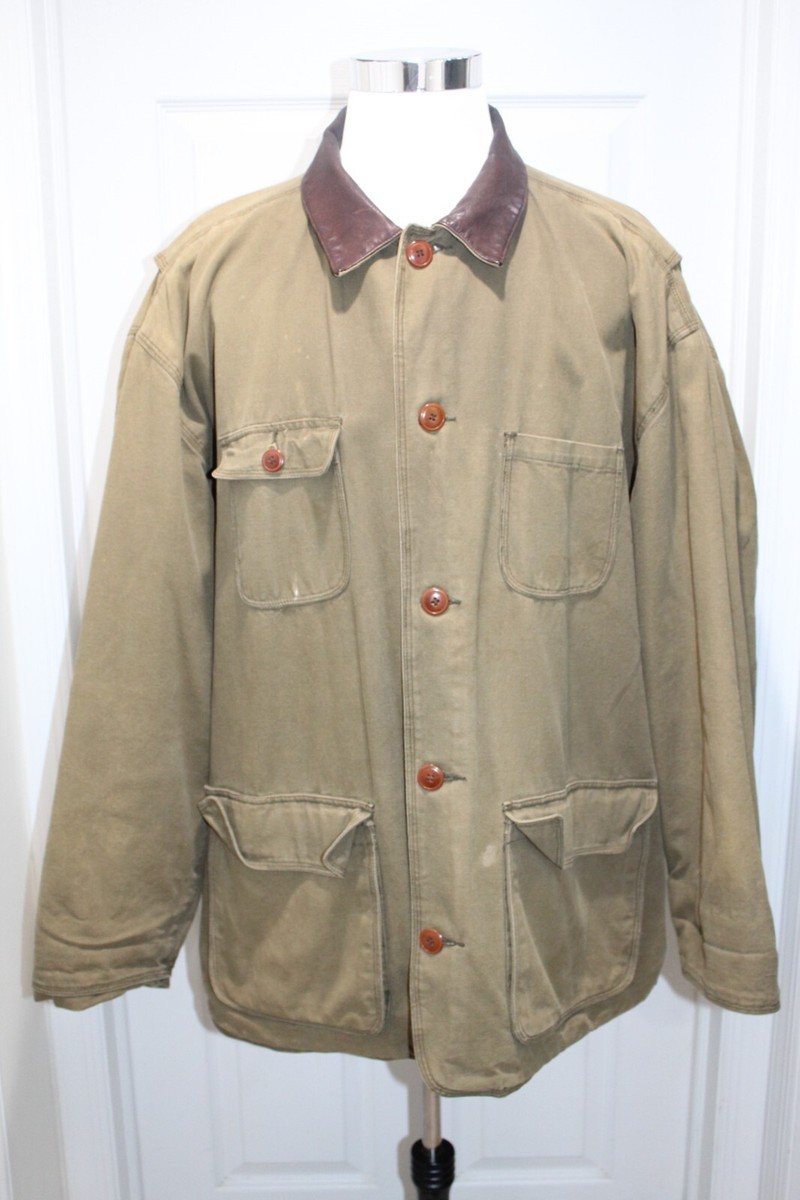 J Crew Mens Small Flannel Lined Barn Coat Corduroy Collar