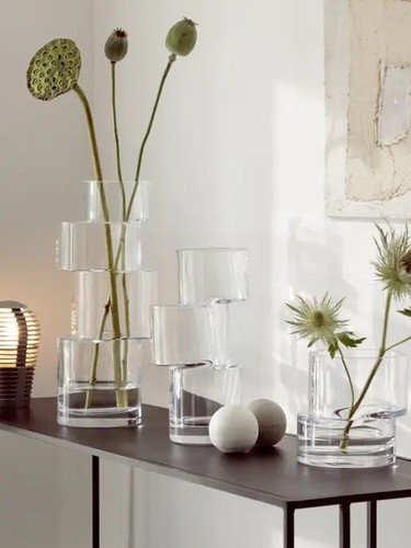 LSA International Tier Glass Lantern/ Vase Clear 13.5cm - Picture 4 of 4