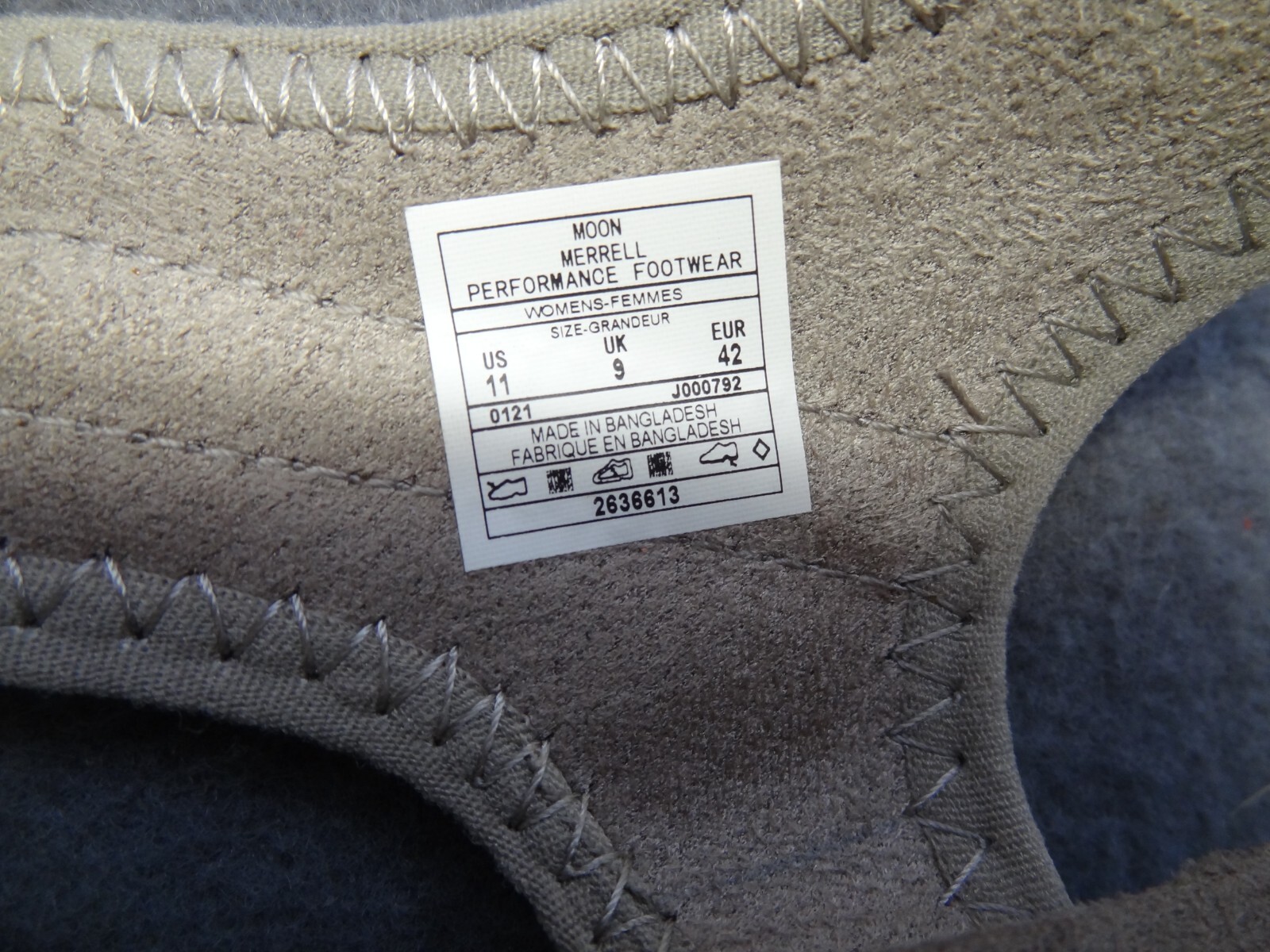 Merrell Sandalo Donna 11 42 District Muri Lattice Grigio Luna Fibbia Aperto J000792