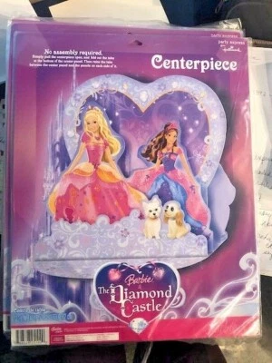 New Barbie & The Diamond Castle Centerpiece-cardboard Hallmark Party Express