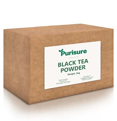 PURISURE Wholesale Black Tea Powder All Natural Low Calorie 1kg ( 2.2lbs) Bulk