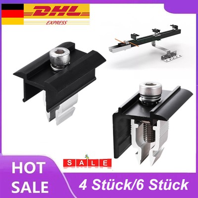 Alu Solar Panel Support Clamp Fixing Medium Mounting PV Photovoltaic 4-6 Stück