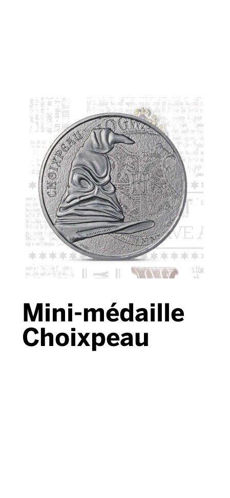 Mini médaille Harry Potter 2022 - Choixpeau - Monnaie de Paris NEUF