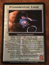PRESIDENTIAL COUP 1998 BABYLON 5 CCG RARE CARD NEAR MINT NEVER PLAYED WITH