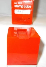 PARK SHERMAN STAMP CUBE DISPENSER-No. 920- RED-U.S.A. MADE -OFFICE SUPPLIES-NIB