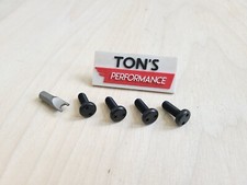 Black Toyota Security Anti Theft Auto License Plate Screws Stainless Bolt Snake