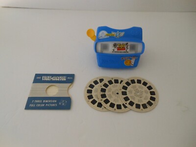 Vtg View-Master Blue 3D Viewer & 'Alice In Wonderland' Reels (3) 1952
