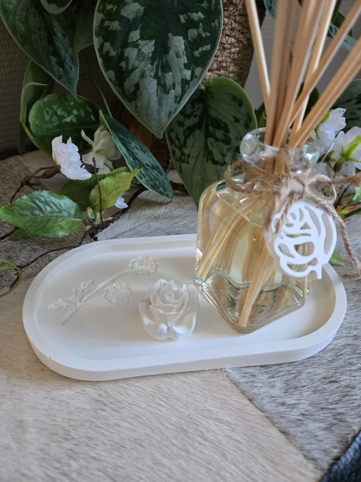 Diffuseur de parfum pour la maison en verre blanc de 200 ml série Lin - 4