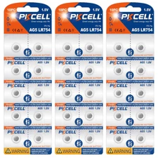 30Pcs AG5 1.5V Button Coin LR754 SR48 309 393 Alkaline Watch Battery PKCELL