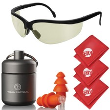 Titan Tactical Eyes Ear Protection 29NRR Shooting Ear Plugs + Tinted Glasses